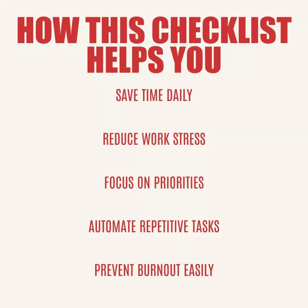 Work Smarter Checklist: Slash Your Workload Without Stress – Step‑by‑Step Guide to Reduce Workload Safely