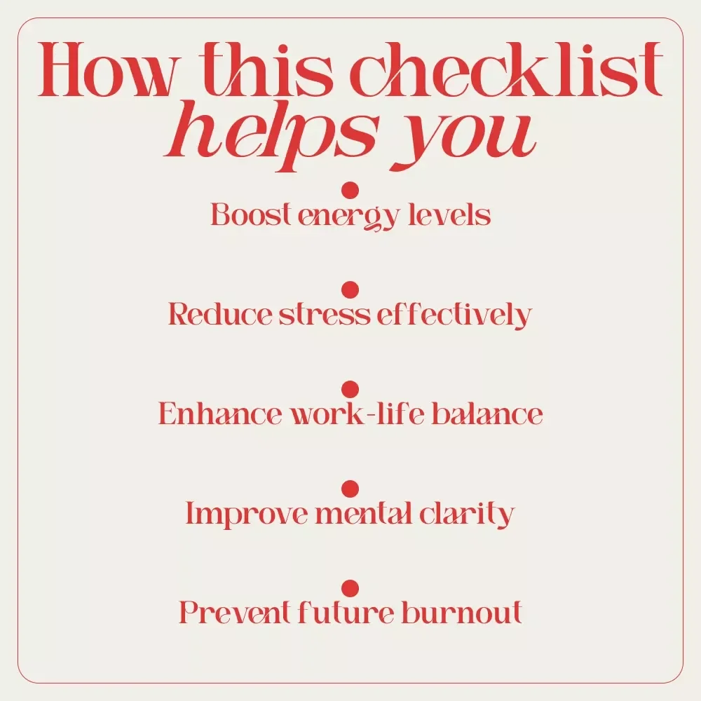 Burnout Recovery Playbook: 12 Action Steps to Rekindle Your Spark - Digital Download Checklist