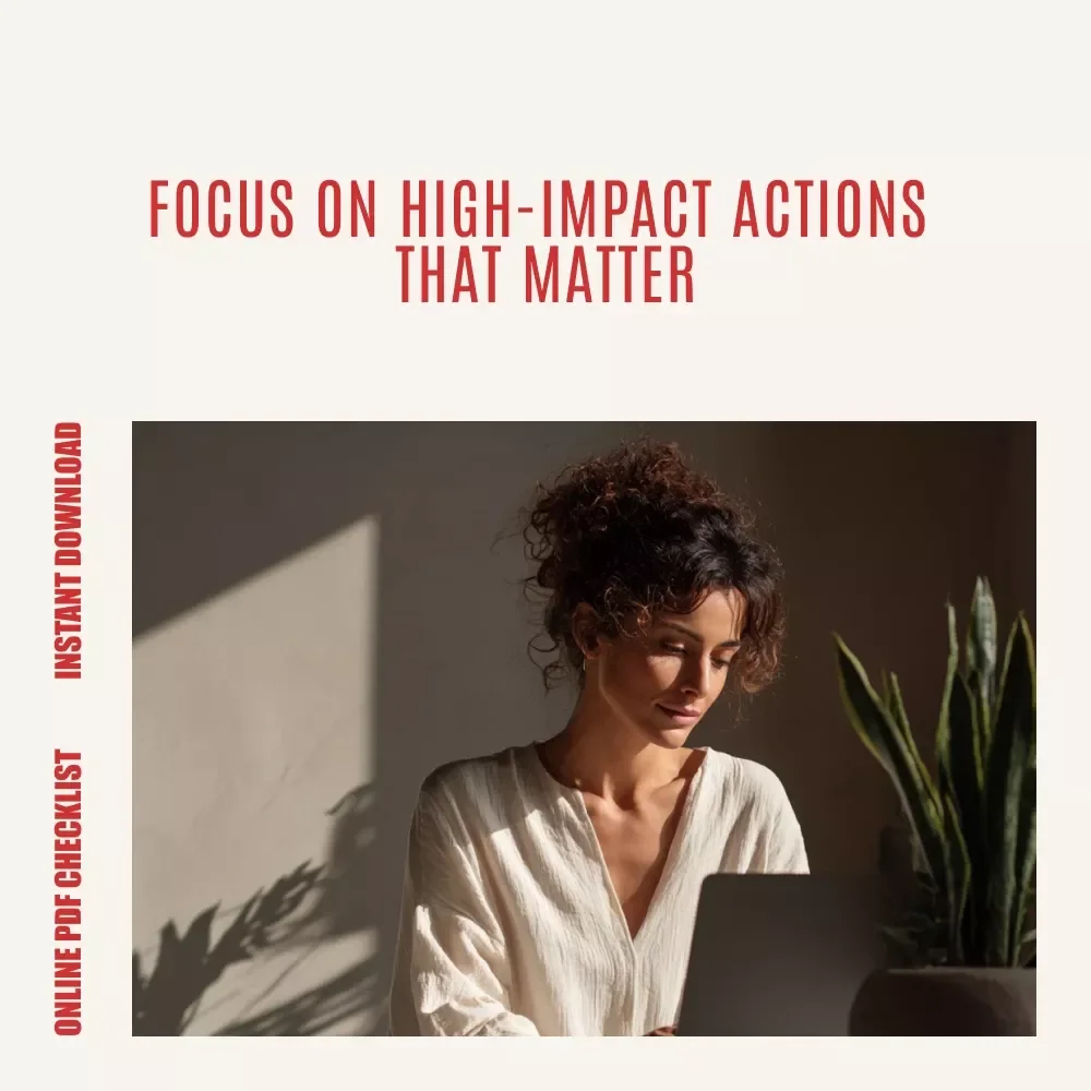 The Pareto Power Checklist: Focus on the Vital Few, Win Big Results | 20/80 Rule Pareto Productivity Checklist for Focus, Clarity & High-Impact Action