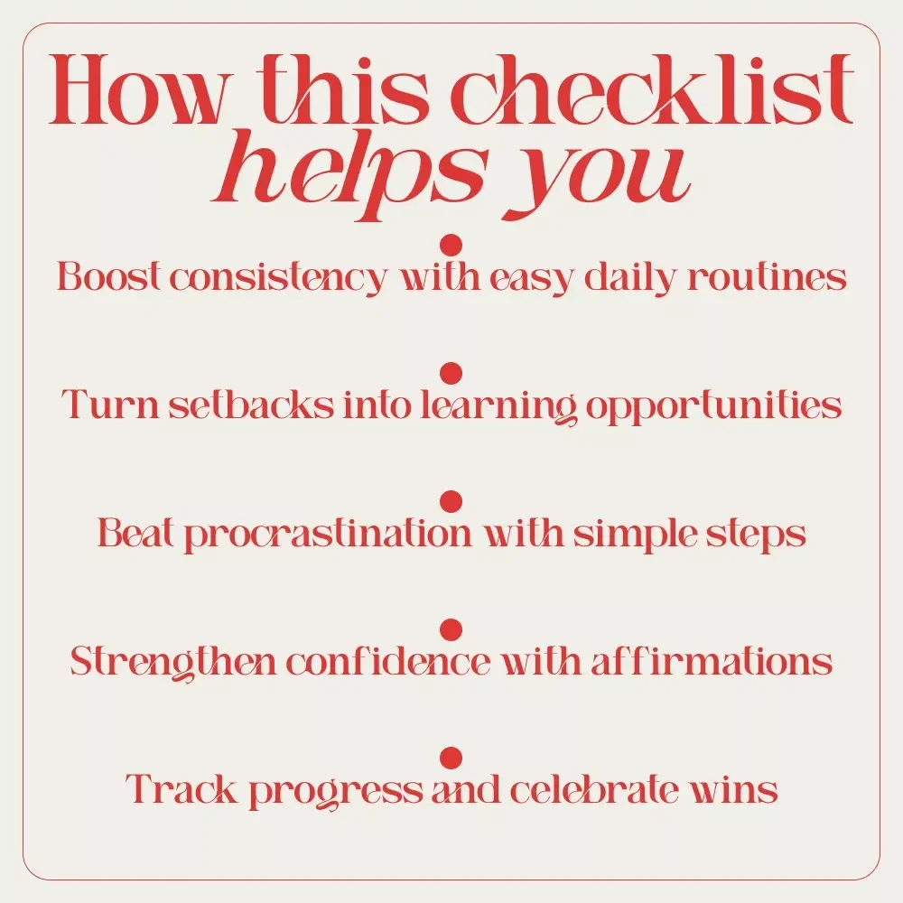 Success Mindset Mastery: Your Action-Packed Habit Checklist – Habits That Shape a Successful Mindset for Daily Growth and Personal Development