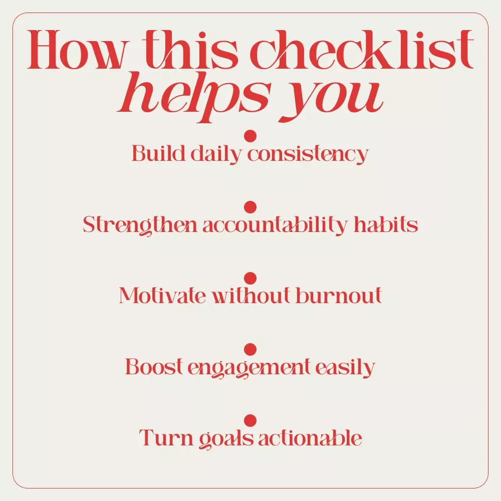 Goal-Keeper’s TikTok Checklist: Stay Committed, Stay Winning – Digital Motivation Checklist for Creators & Coaches on How to encourage others to stay committed to their objectives