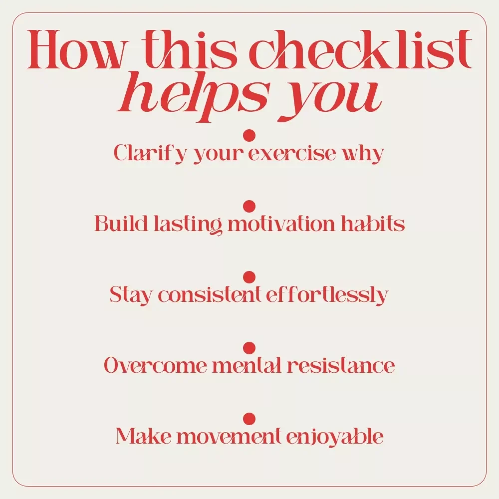 Your Ultimate Motivation-to-Move Checklist: From Spark to Sweat | How Do I Motivate Myself to Exercise | Printable Fitness Motivation Checklist