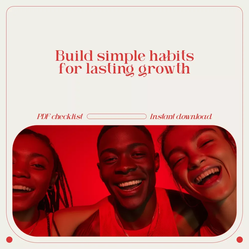 The “Grow on Purpose” Personal Growth Checklist – Daily Habit Tracker for Practical Habits for Personal Growth, Simple Self-Improvement Action Plan