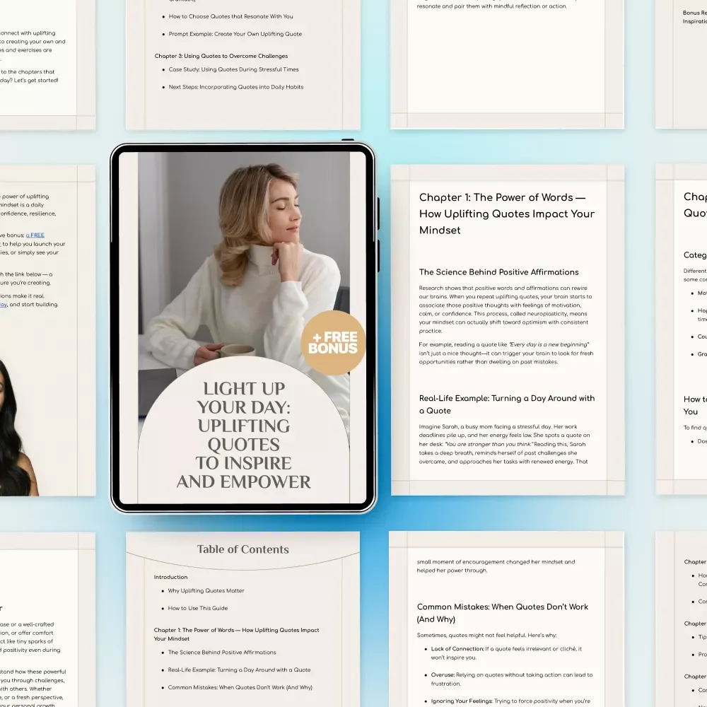 Light Up Your Day: Uplifting Quotes to Inspire and Empower | Inspirational Ebook