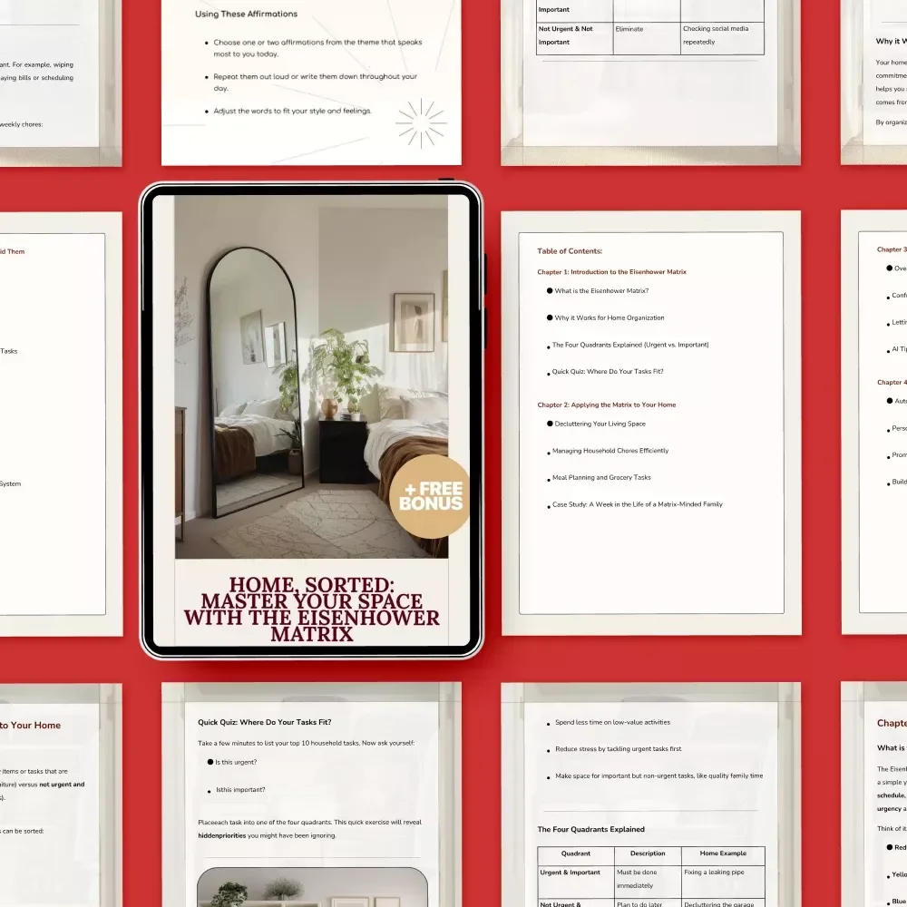 Home, Sorted: Master Your Space with the Eisenhower Matrix - A Digital Guide for Home Organization