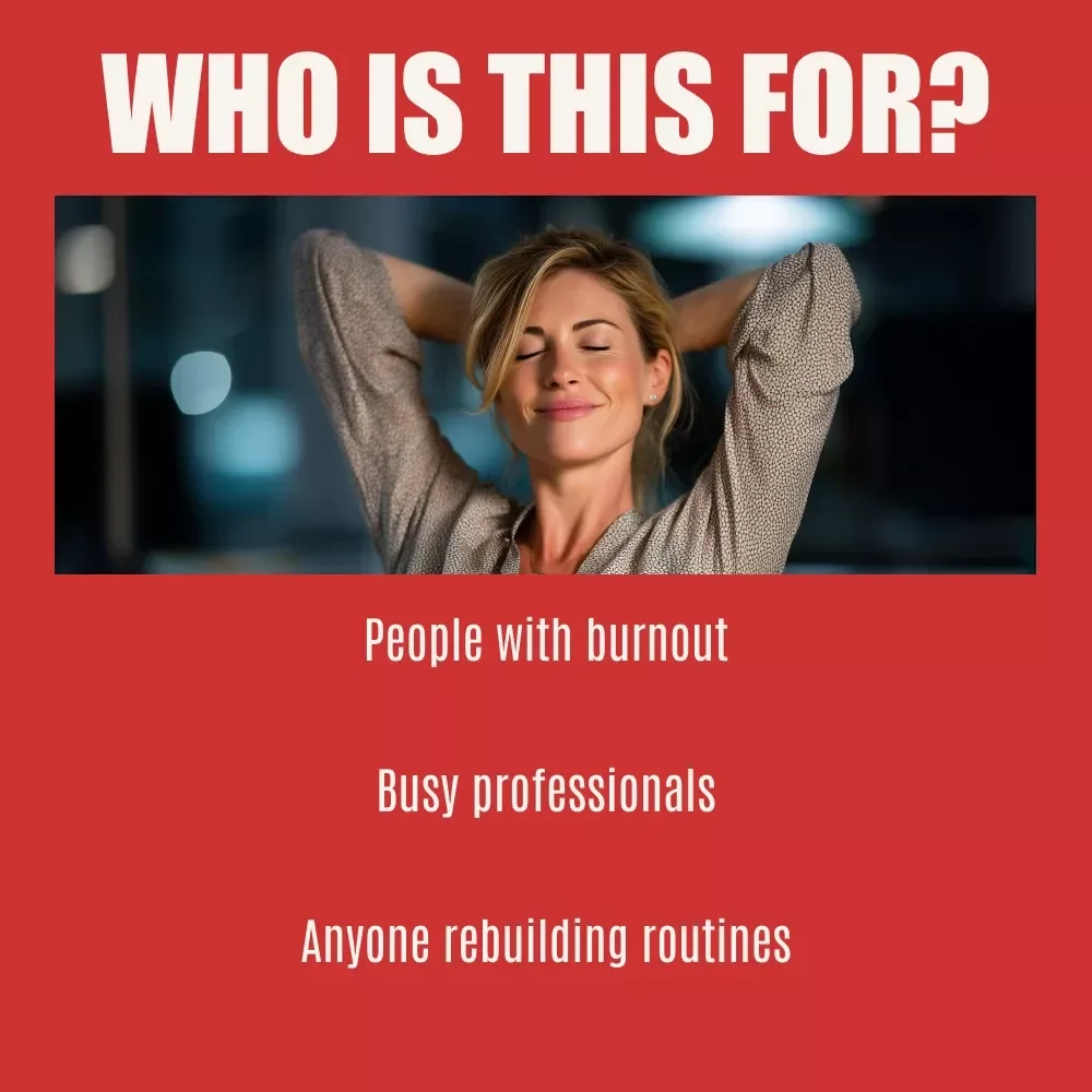 Recharge & Refuel: Burnout Recovery Action Checklist | Burnout Recovery Meal & Sleep Plan | Simple Daily Reset Checklist for Energy, Focus & Balance