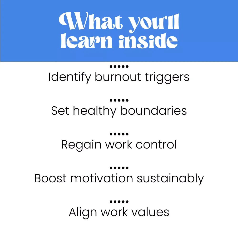 Burnout Unlocked: 6 Hidden Causes & Smart Ways to Stay Energized | Ebook Guide to the 6 Causes of Burnout and How to Avoid Them | Digital Download for Work-Life Balance