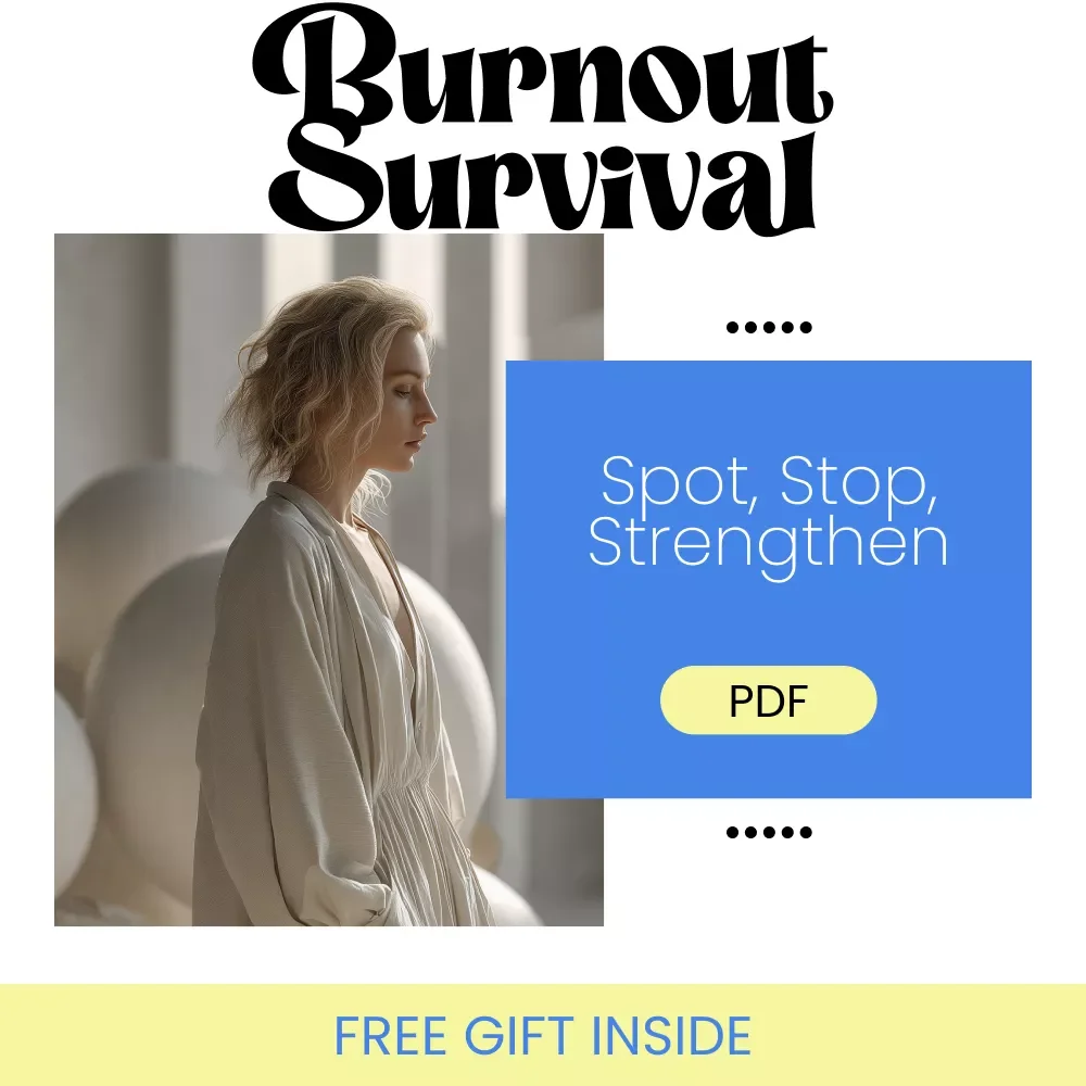 Your Burnout Survival Checklist: Spot, Stop, and Strengthen | Printable PDF Checklist for Causes of Burnout Syndrome | Simple Burnout Recovery Tool