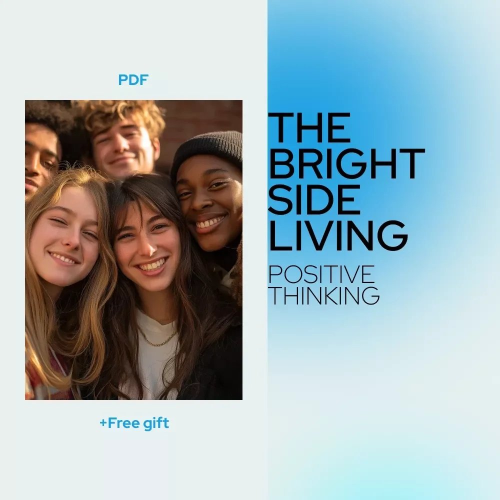 The Bright Side Living Checklist | Positive Mindset Printable Checklist | Daily Habits Guide on how to use positive thinking in life