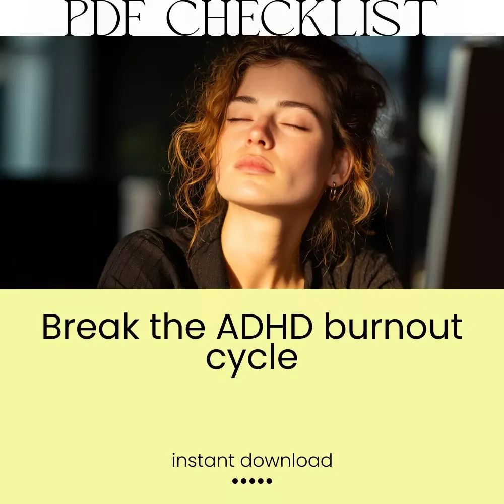 Break Free from the ADHD Burnout Cycle: Your Action-Packed Checklist | ADHD Burnout Cycle Support, Energy Tracking, Self-Care & AI Tools for Focus