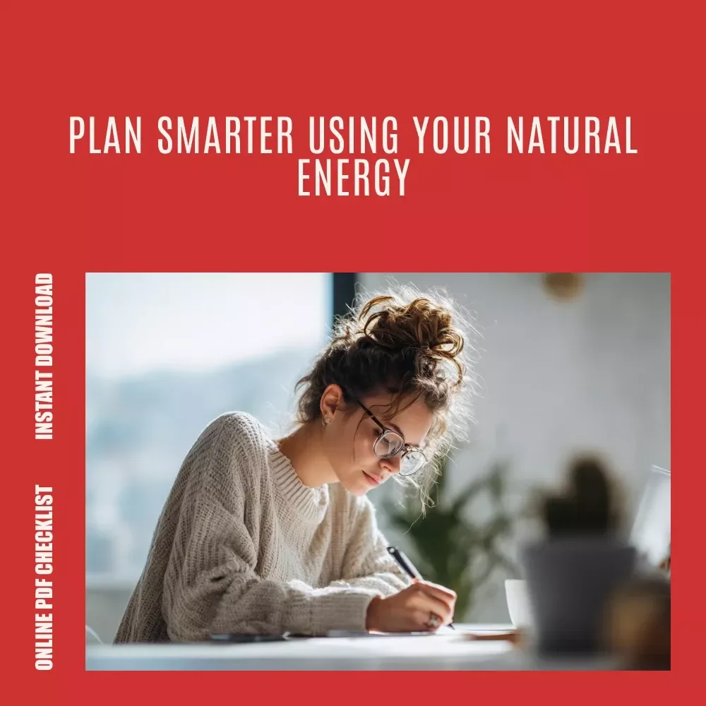 Peak Productivity & Smart Planning Checklist – How to Plan Your Week Using Peak Mental Windows for Focused, Stress-Free Scheduling