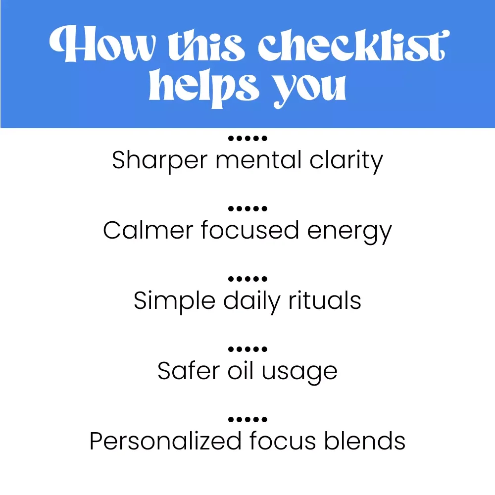 The Focus Formula: Your Aromatherapy Action Checklist | How to Use Aromatherapy to Enhance Focus | Digital Download