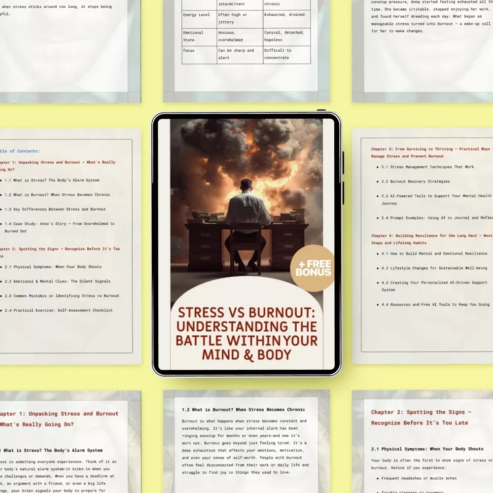 Stress vs Burnout: Understanding the Battle Within Your Mind & Body | Practical Guide to stress vs burnout, Recovery, Resilience & Mental Clarity