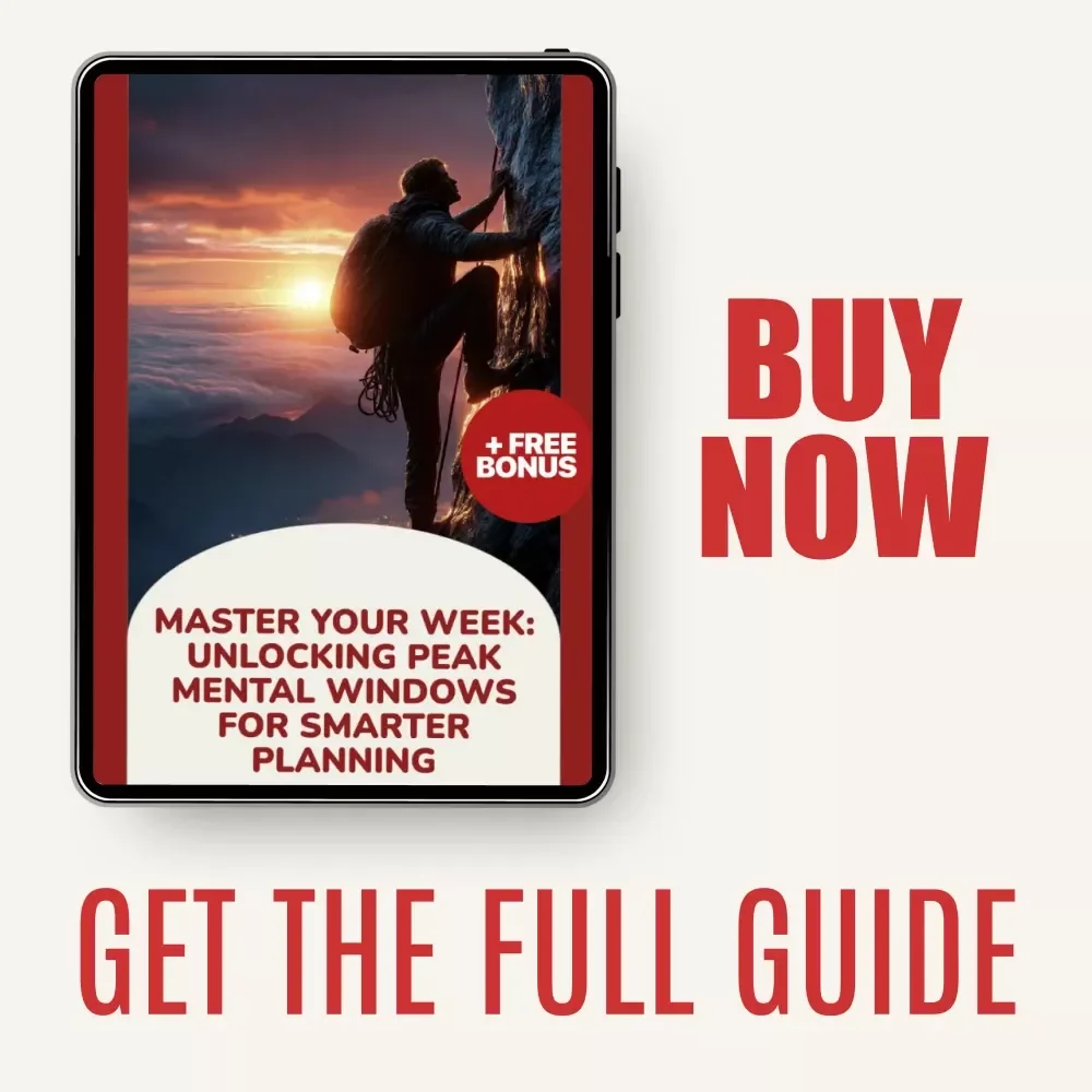 Master Your Week: Unlocking Peak Mental Windows for Smarter Planning | Weekly Planning Guide to Learn How to Plan Your Week Using Peak Mental Windows