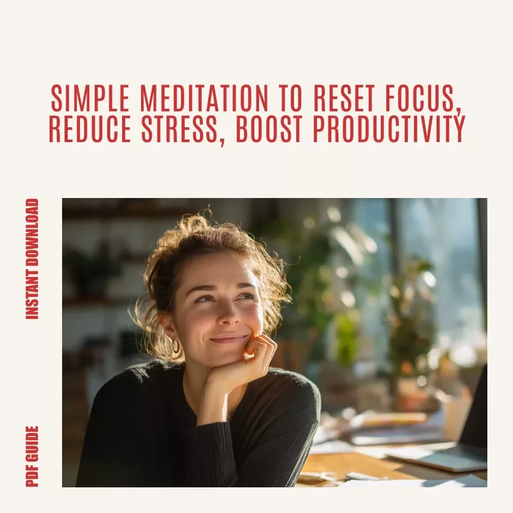 Clear Mind, Fresh Start: Meditation for a Productivity Reset | Digital eBook Guide for Focus, Stress Relief & Mental Clarity