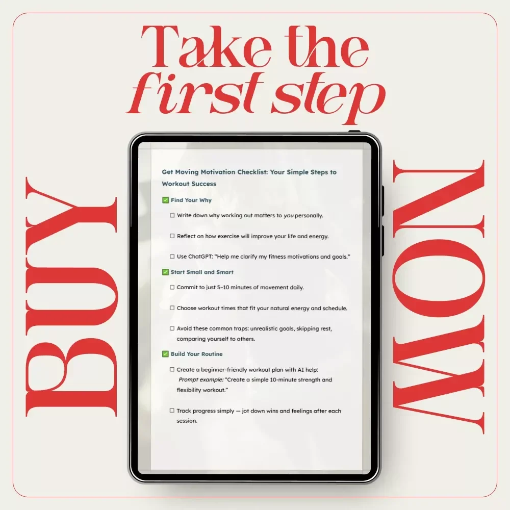 Get Moving Motivation Checklist: Your Simple Steps to Workout Success | Easy Fitness Starter Guide for Anyone Asking How Do I Get Motivated to Work Out