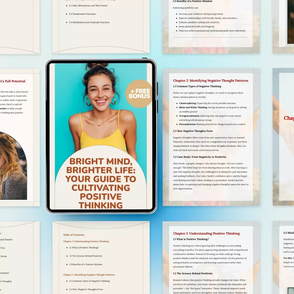 Bright Mind, Brighter Life: Your Guide to Cultivating Positive Thinking – Learn how to promote positive thinking, mindset reset ebook, personal growth & mental wellness download
