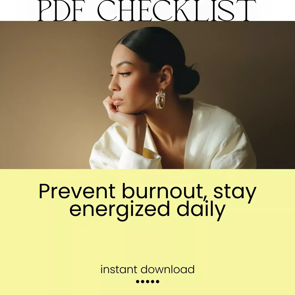 Burn Bright Checklist: Your Action Plan to Prevent Burnout and Thrive | Printable Checklist with Burnout Prevention Strategies | Digital Download PDF