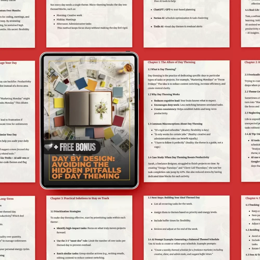 Day by Design: Avoiding the Hidden Pitfalls of Day Theming – Practical Guide to Common Pitfalls in Day Theming, Smarter Daily Planning & Focused Productivity
