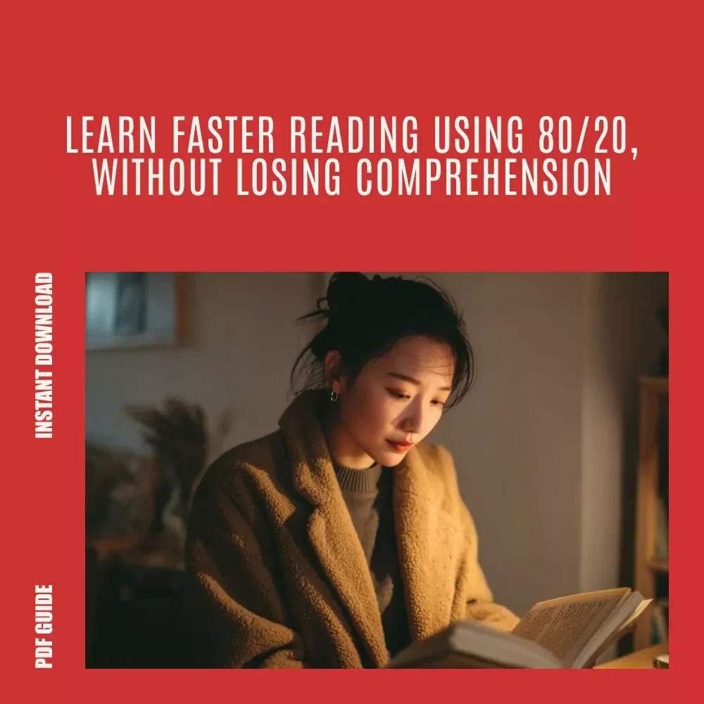 Read Smarter, Not Harder: The 80/20 Guide to Faster Reading | Ebook for Productivity, Learning & the 80/20 approach to reading books faster