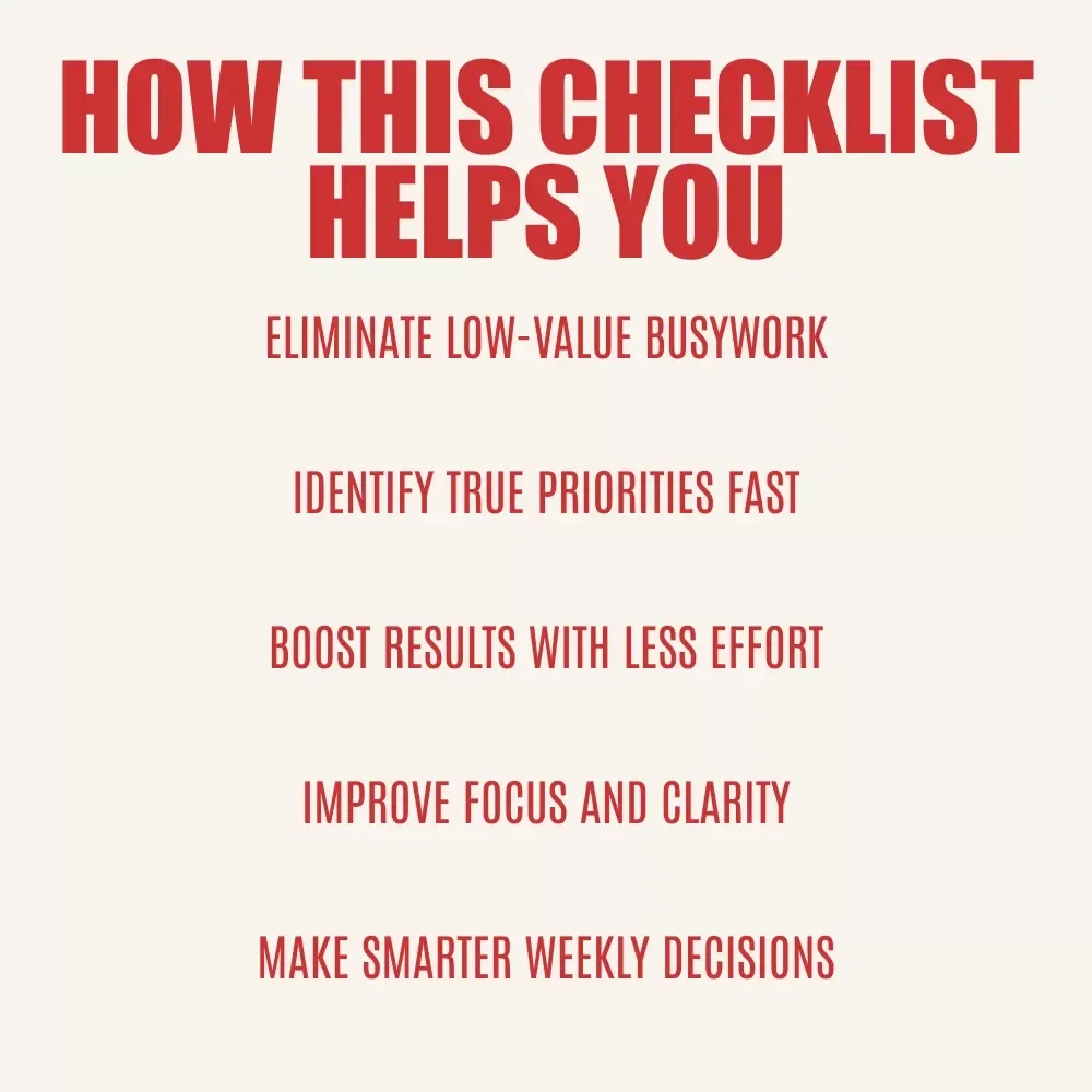 The Pareto Power Checklist: Focus on the Vital Few, Win Big Results | 20/80 Rule Pareto Productivity Checklist for Focus, Clarity & High-Impact Action