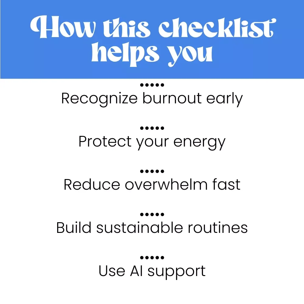 Break Free from the ADHD Burnout Cycle: Your Action-Packed Checklist | ADHD Burnout Cycle Support, Energy Tracking, Self-Care & AI Tools for Focus