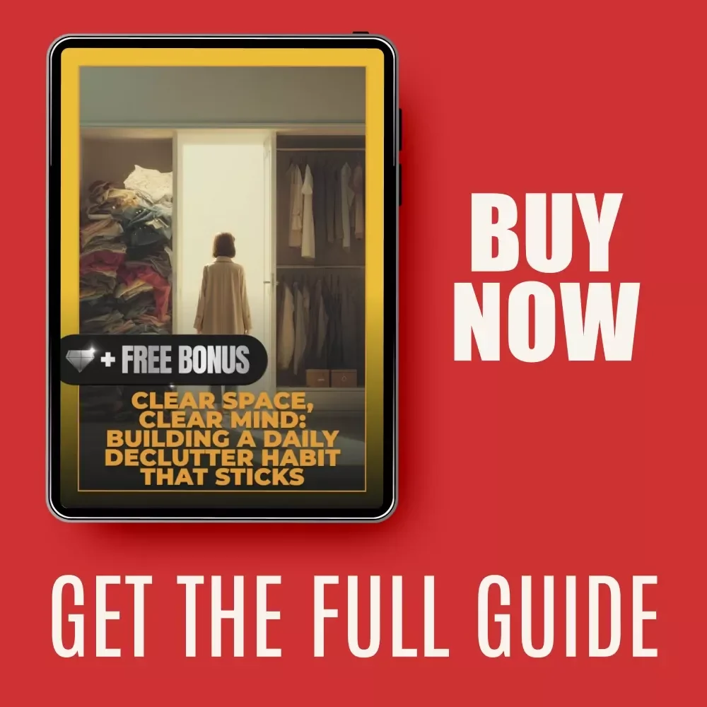 Clear Space, Clear Mind: Building a Daily Declutter Habit That Sticks | Practical Guide on how to set a declutter habit for a Calm, Organized Life