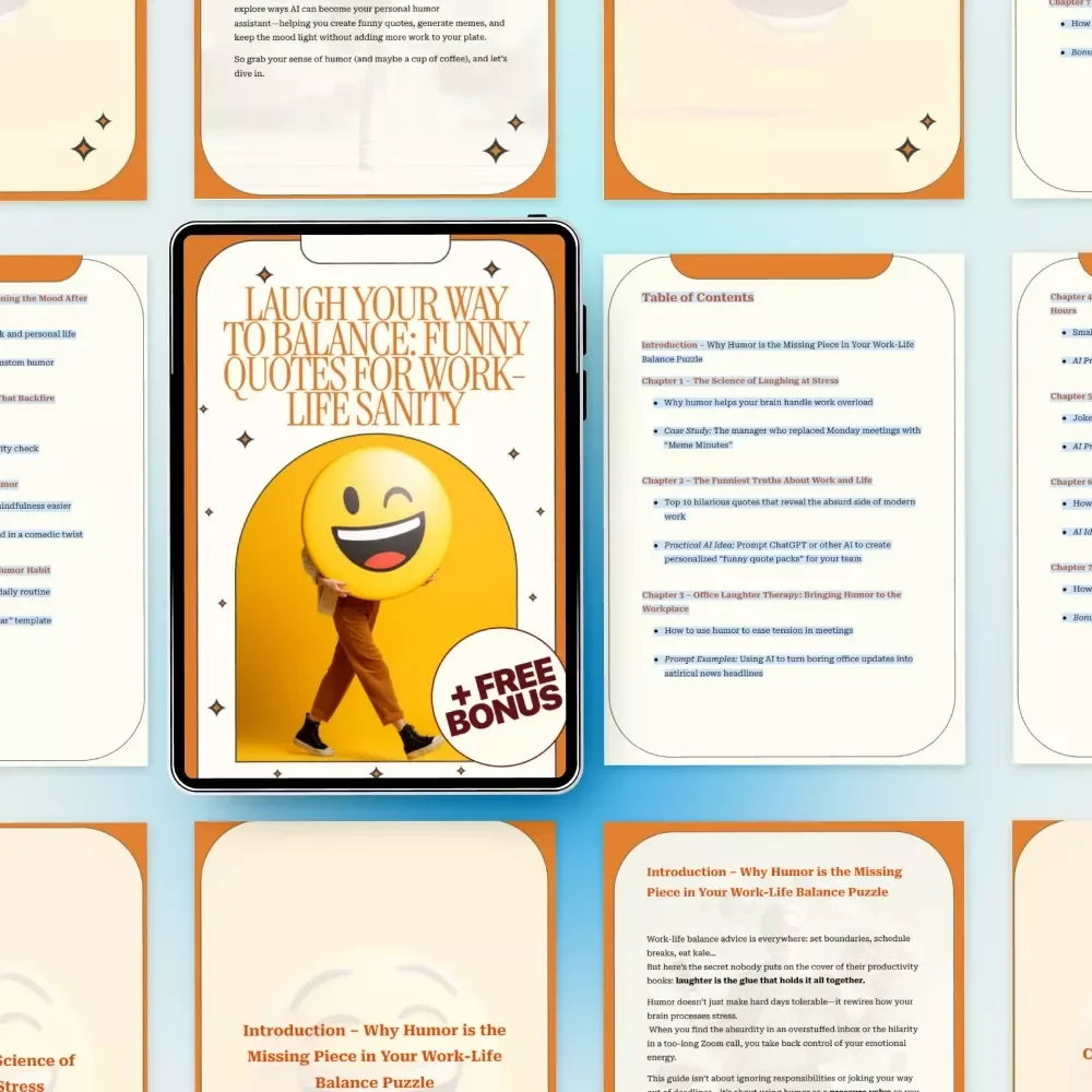 Laugh Your Way to Balance: Funny Quotes for Work-Life Sanity - Work Life Balance Funny Quotes eBook