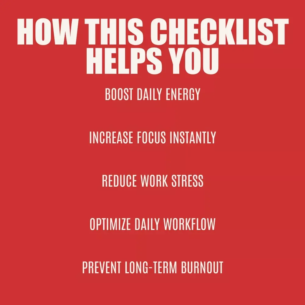 Burn Bright Checklist: Recover from Burnout While Working – Step-by-Step Guide on How to Recover from Burnout While Still Working with AI, Energy Boosts & Micro-Moments