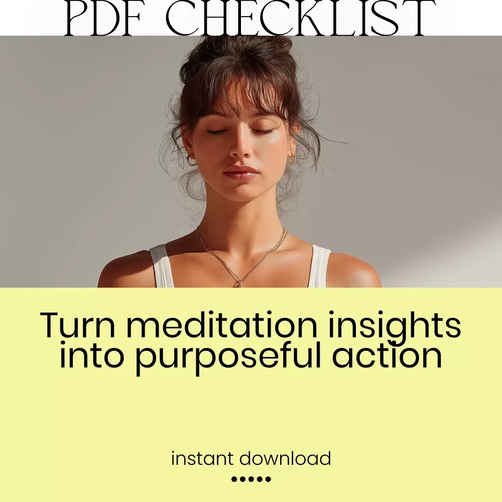 The Purpose Clarity Action Checklist: Your Step-by-Step Path to Insight | Printable Digital Checklist for Guided Meditations Focused on Purpose Clarity, Mindfulness & Personal Growth