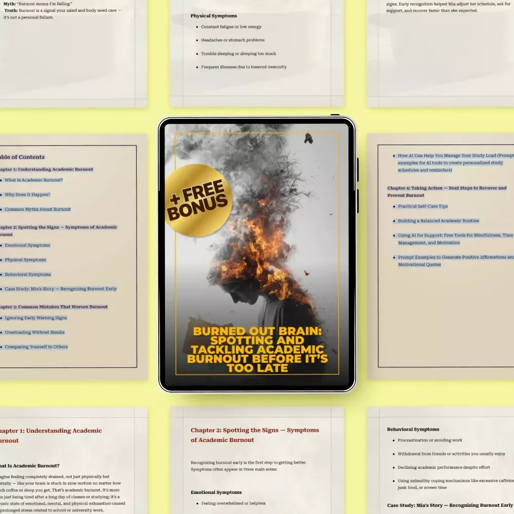 Burned Out Brain: Spotting and Tackling Academic Burnout Before It’s Too Late | Practical Guide to Academic Burnout Symptoms, Stress Recovery & Study Balance for Students