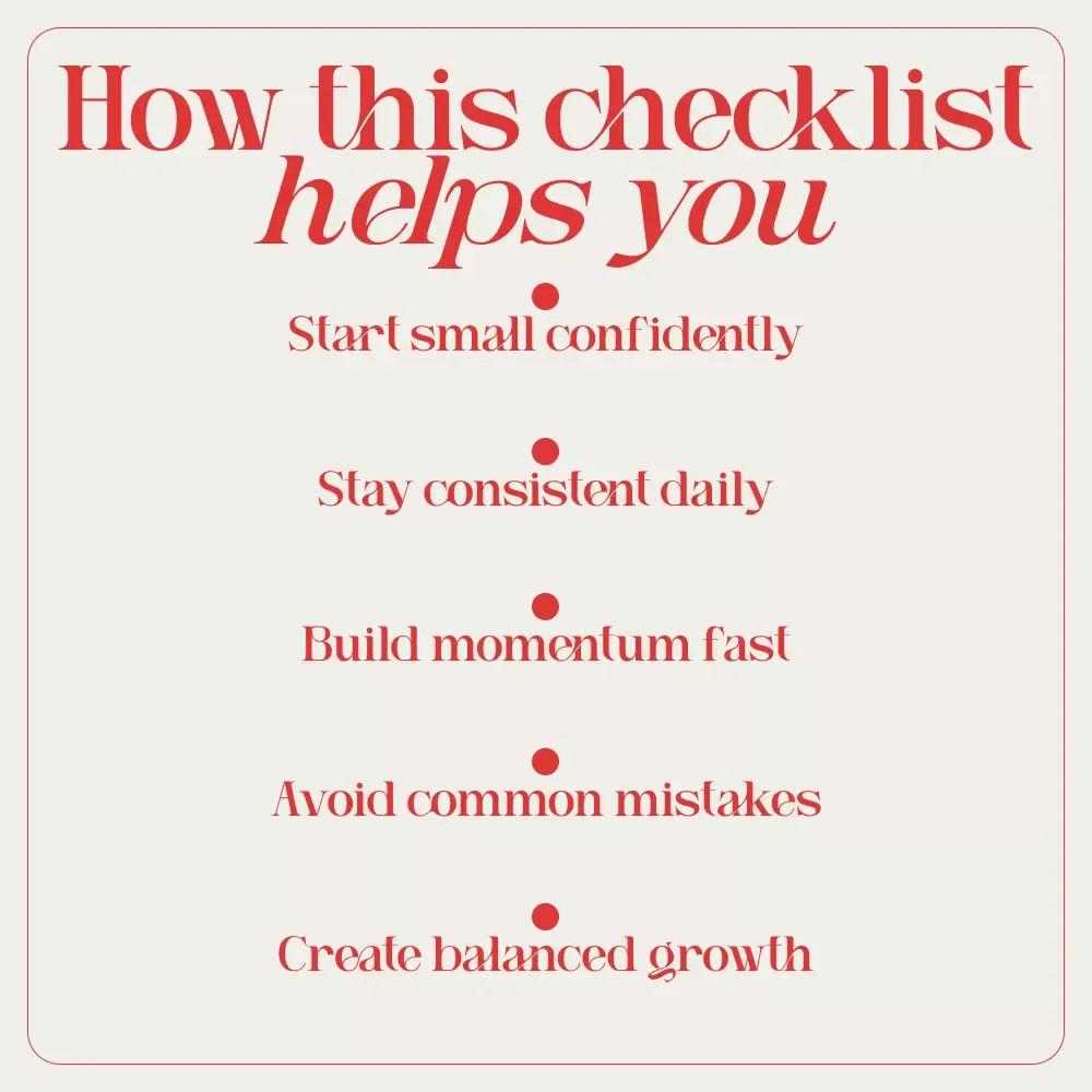 The “Grow on Purpose” Personal Growth Checklist – Daily Habit Tracker for Practical Habits for Personal Growth, Simple Self-Improvement Action Plan