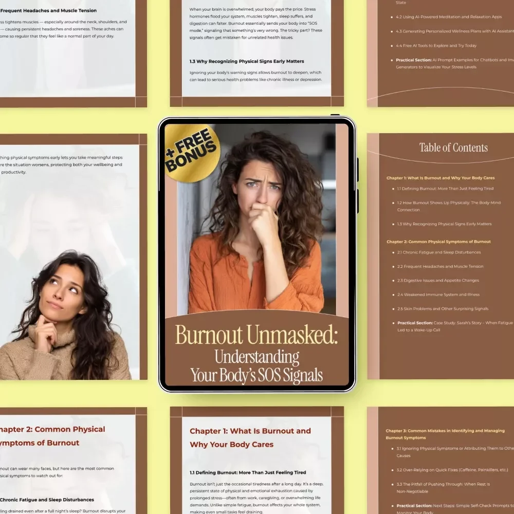 Burnout Unmasked: Understanding Your Body’s SOS Signals – Practical Guide to the Physical Symptoms of Burnout, Stress Awareness & Recovery Support