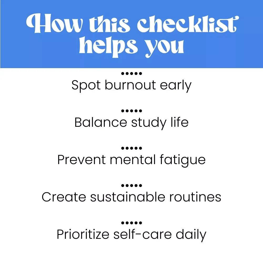 Burned Out Brain Rescue Checklist: Your Step-by-Step Guide to Spot, Stop, and Slash Academic Burnout