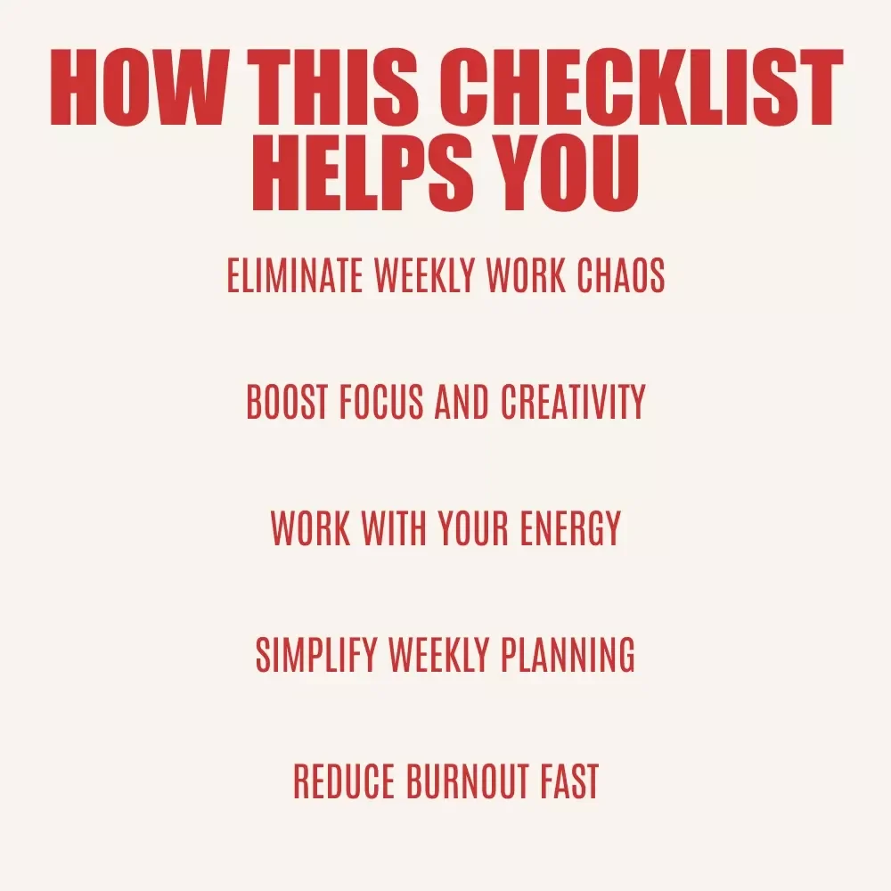 Checklist: Your Freelancer’s Day-Theming Success Kit | Day Theming for Freelancers Productivity Planner