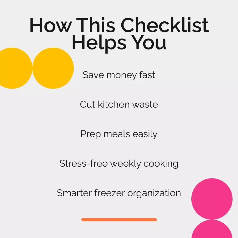 Batch-Cooking & Freezing Checklist to Save Money | Meal Prep, Budget Kitchen Checklist, Batch-Cooking and Freezing Meals to Prevent Waste, Instant Digital Download
