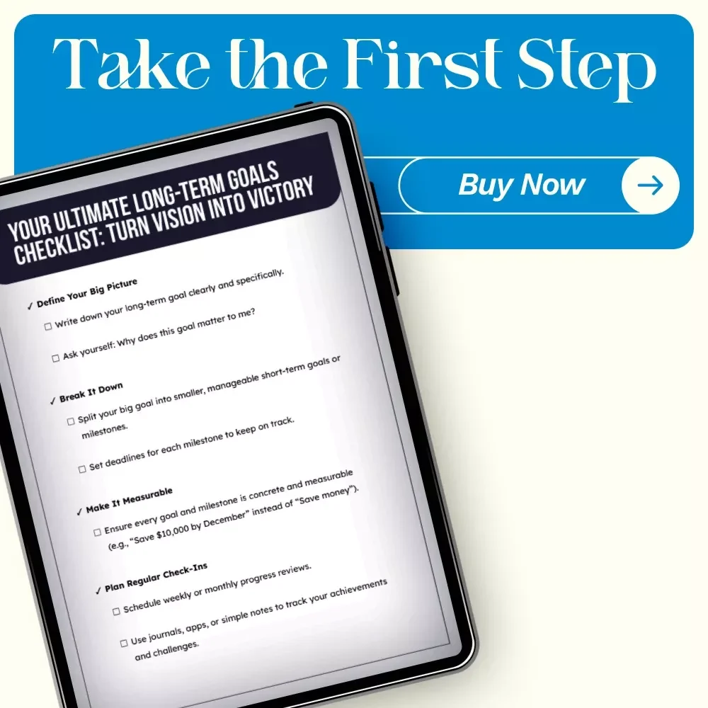 Your Ultimate Long-Term Goals Checklist: Turn Vision Into Victory | Printable Planner, Goal Setting Tool, long term goals examples
