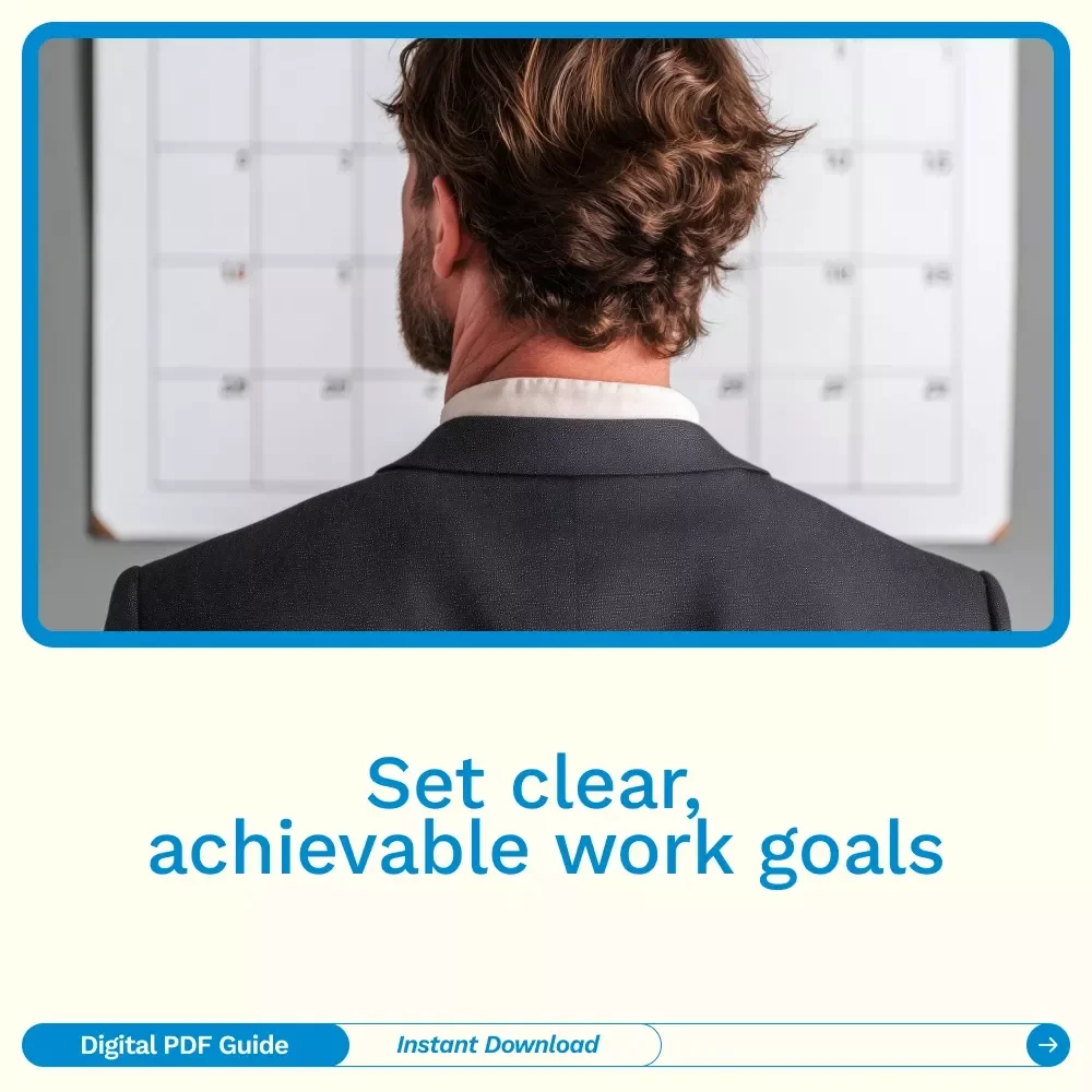 The “Goal Getter” Work Success Checklist | Career Goal Setting Checklist with examples of goals for work | Digital Download for Productivity & Professional Growth