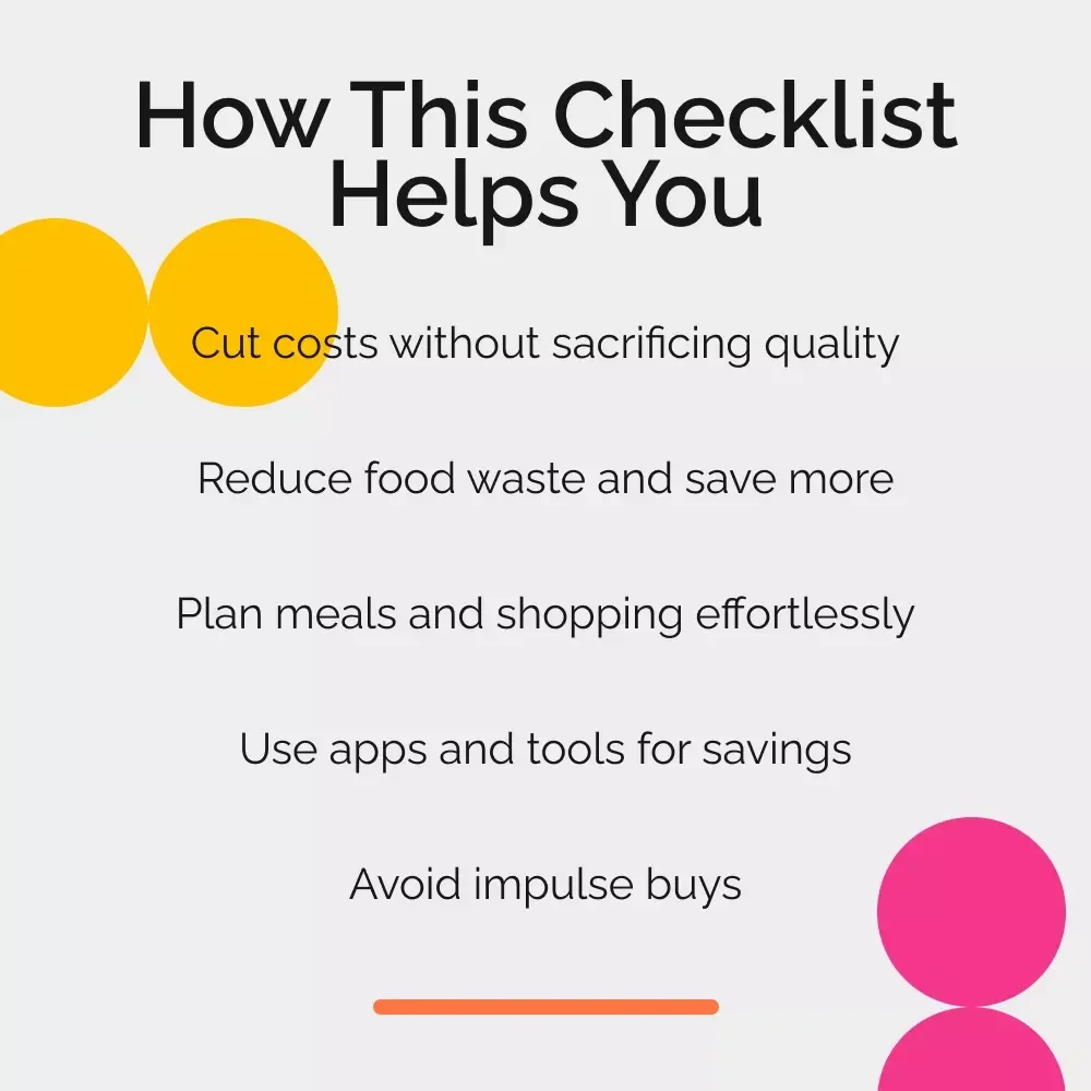 Grocery Savings Made Easy – Checklist for How to Save Money Buying Groceries Efficiently