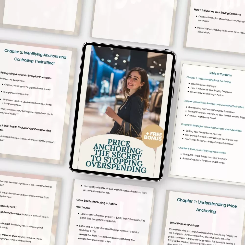 Price Anchoring: The Secret to Stopping Overspending - A Guide to Smart Spending, Budgeting, and Financial Control