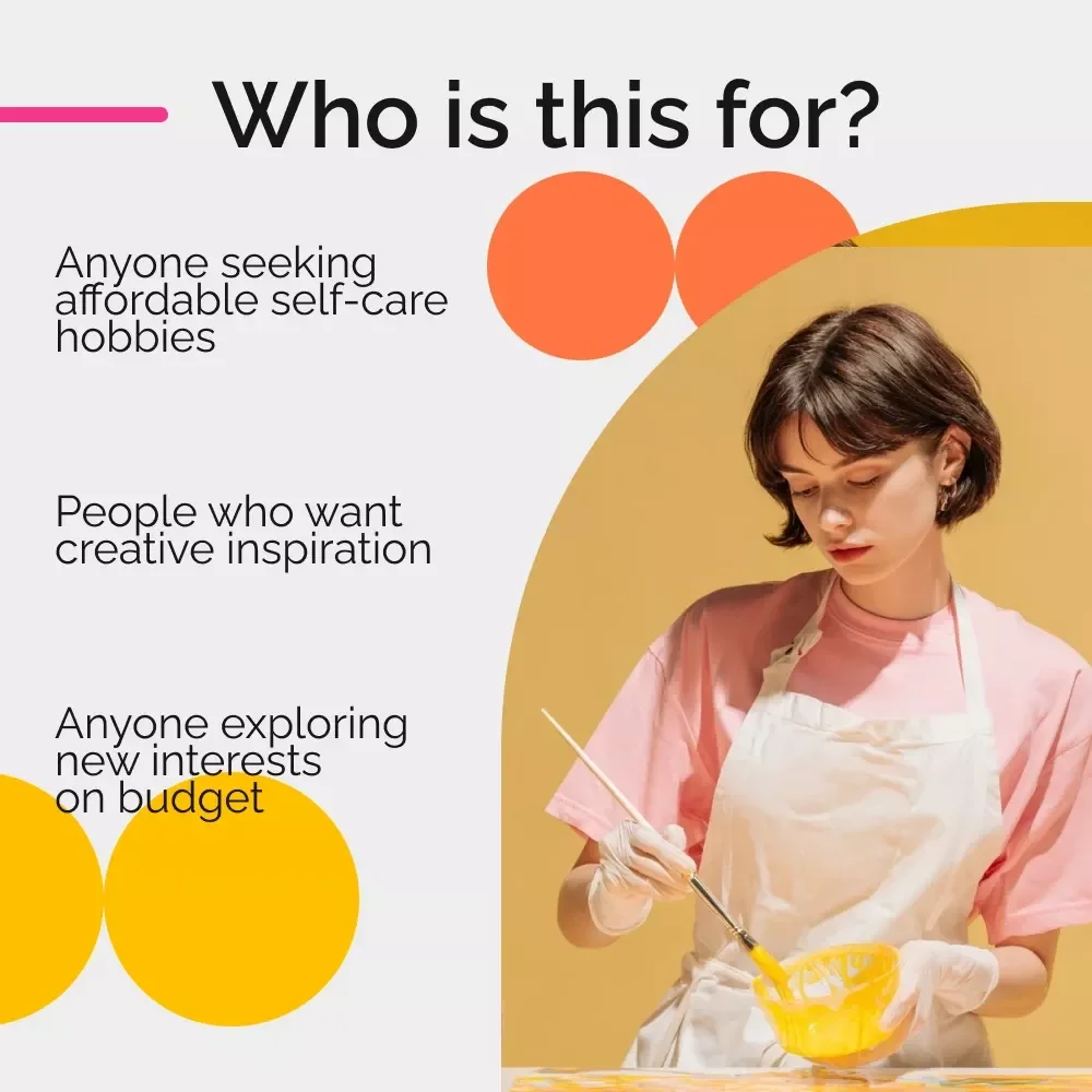 Low-Cost Hobby Ideas for Women Checklist | Budget-Friendly & Fun Low Cost Hobbies for Women | Easy Creative, Mindful & Active Hobby Guide