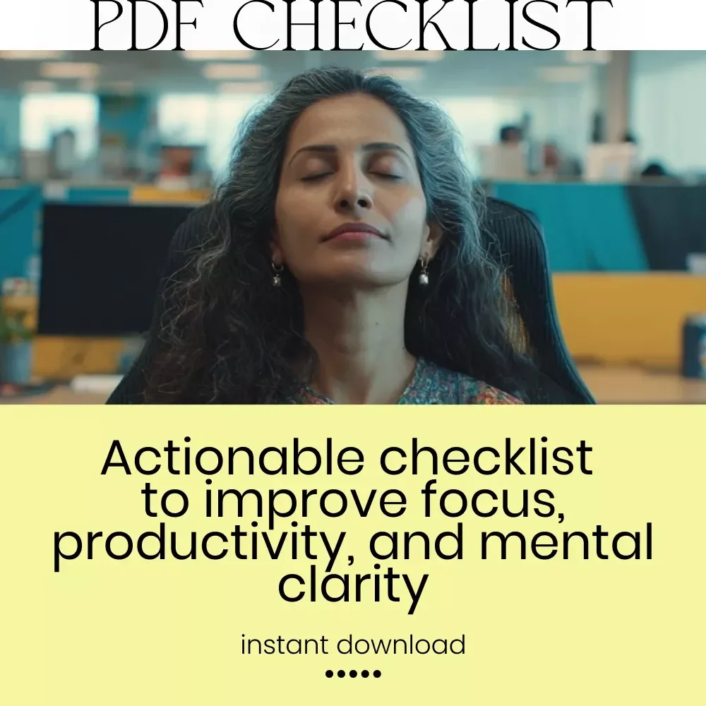 The Ultimate Focus Fixer-Upper: Your Actionable Checklist for Laser-Sharp Attention | Digital Focus Checklist | How to Improve Mental Focus Guide for Productivity & Deep Work