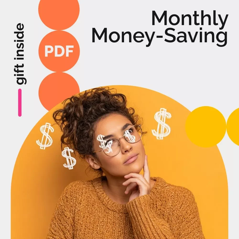 Monthly Money-Saving Power Checklist – Best Way to Save Money Monthly Printable Budget Planner, Personal Finance Digital Download
