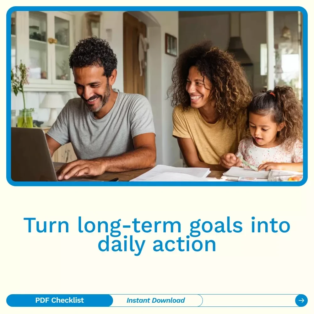 The “Vision-to-Reality” Checklist: Turn Your 1, 5 & 10-Year Goals into Achievements | Goal Planner Printable | Long-Term Planning | 1 year 5 year 10 year goals examples