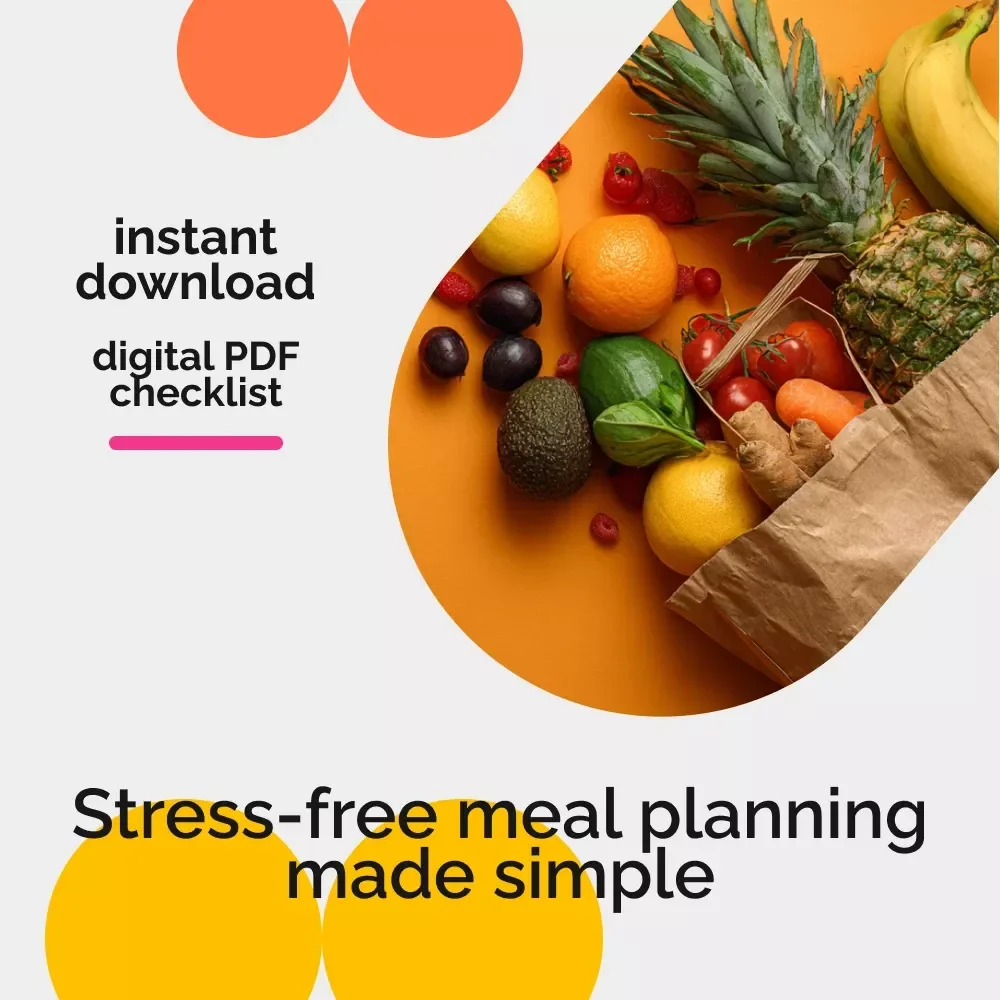 Simplify Meal Prep & Grocery Shopping Checklist – Printable Guide on how to simplify meal prep and grocery shopping | Weekly Planning & Smart Shopping Digital Download