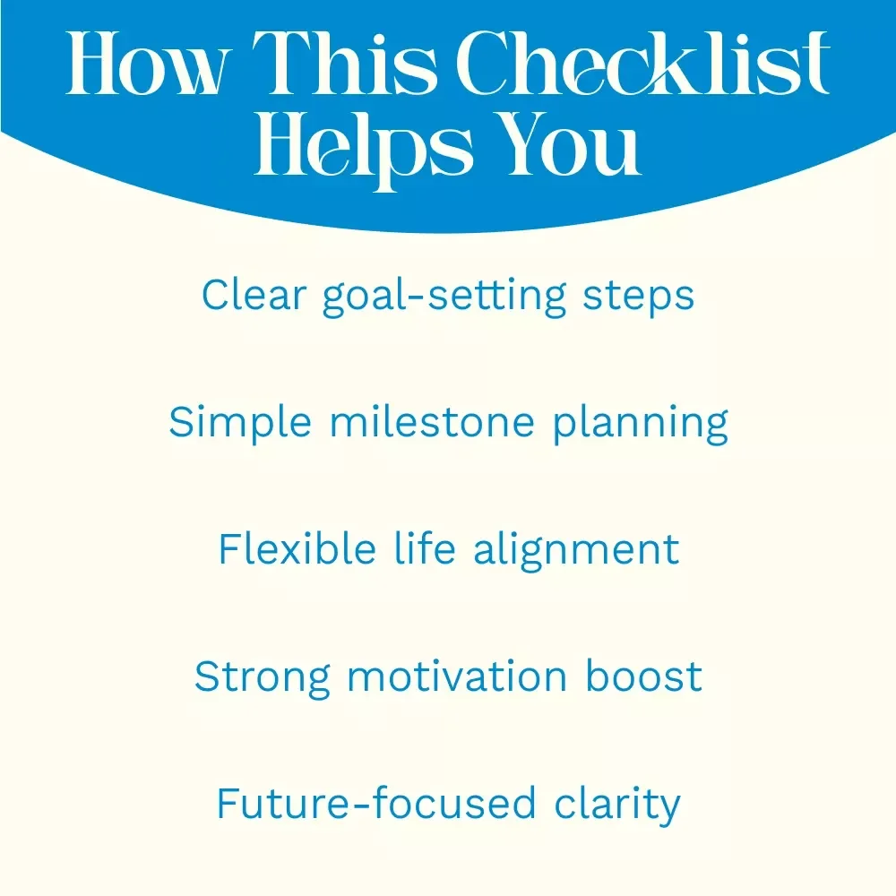 The “Vision-to-Reality” Checklist: Turn Your 1, 5 & 10-Year Goals into Achievements | Goal Planner Printable | Long-Term Planning | 1 year 5 year 10 year goals examples