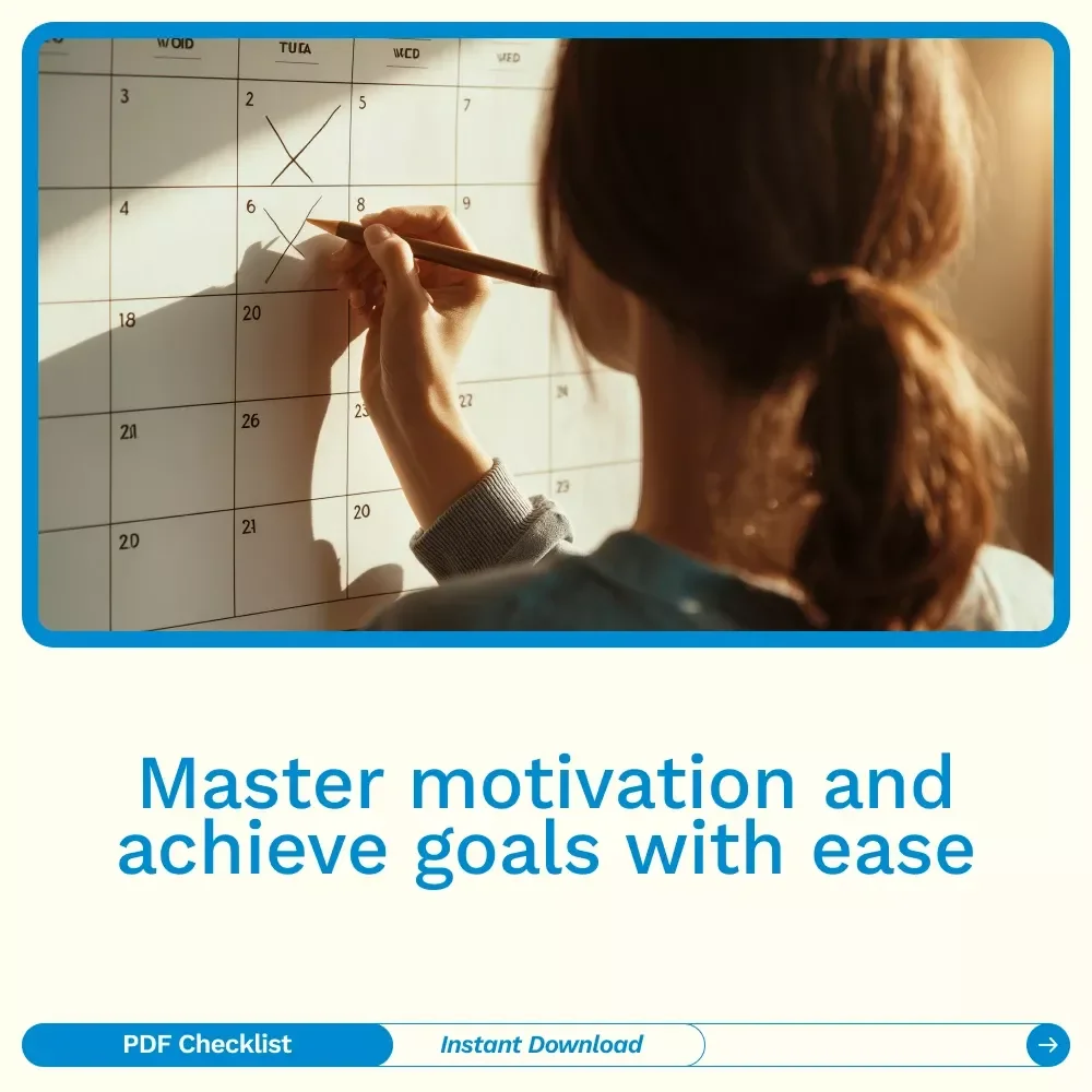 Motivation Mastery Checklist: Achieve Your Big Goals with Daily Micro-Steps, Habits, and AI Support