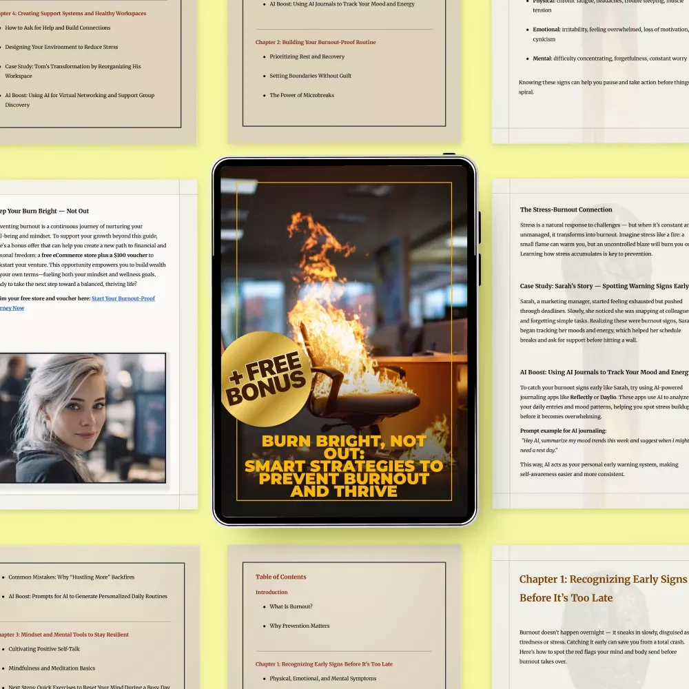 Burn Bright, Not Out: Smart Strategies to Prevent Burnout and Thrive | Practical Guide with Burnout Prevention Strategies | Digital Download PDF