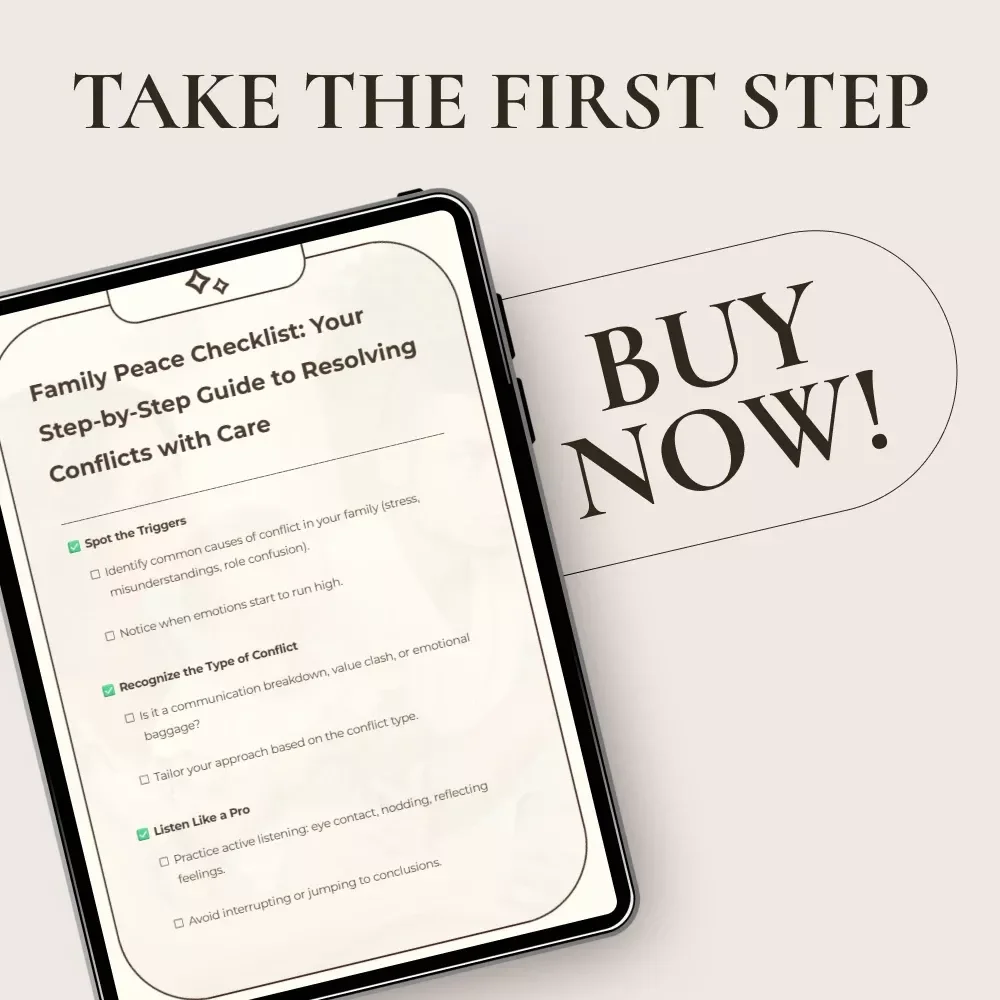 Family Peace Checklist: Your Step-by-Step Guide to Resolving Conflicts with Care - Digital Download for Stronger Family Relationships