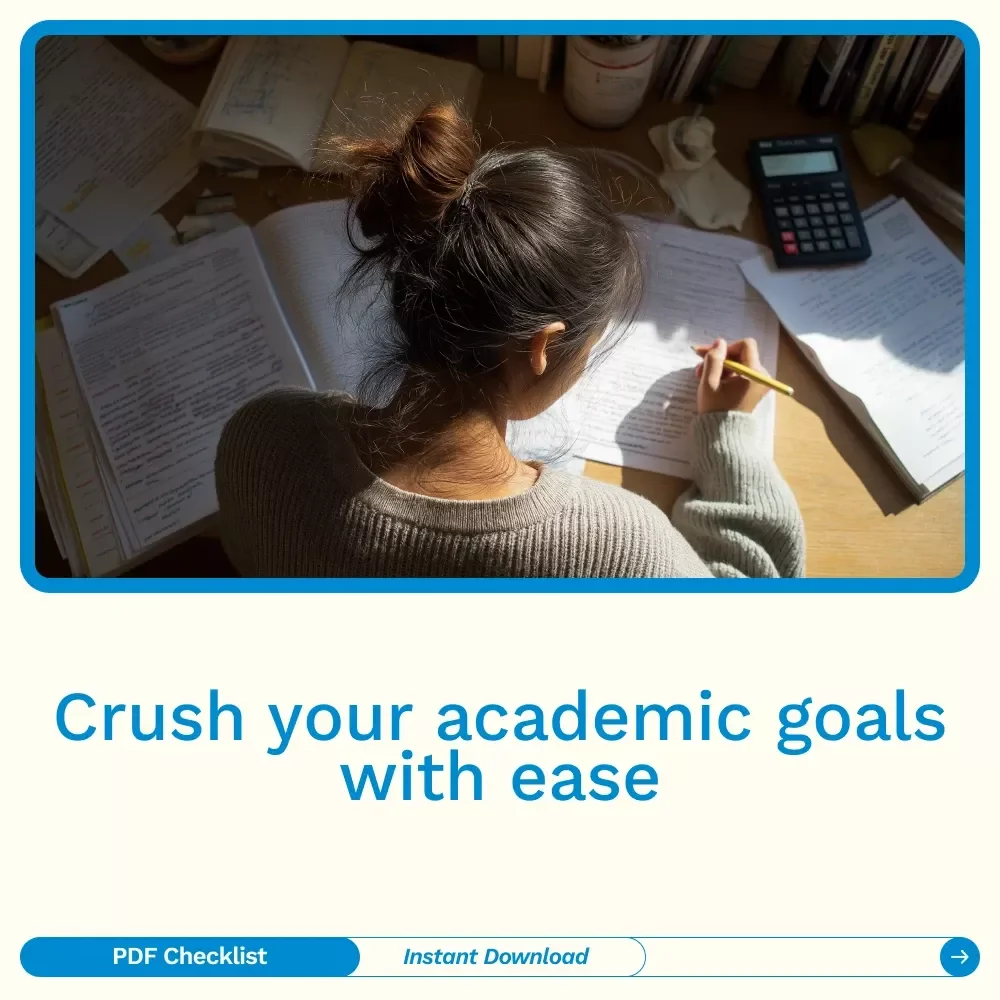 The Ultimate Student Goal-Getter Checklist: Crush Your Goals Like a Pro - Digital Download